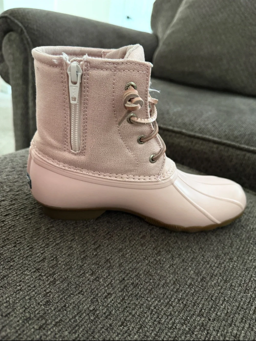 Sperry Womens Blush Pink Duck Boots
